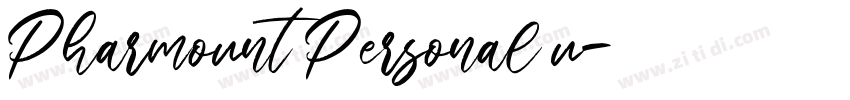 Pharmount Personal u字体转换